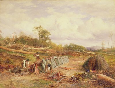 Apilando la corteza de roble de David Bates